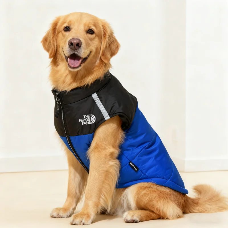Chaqueta para perros grandes, abrigo impermeable a la moda para perros, ropa reflectante de invierno para perros, ropa cálida para mascotas Golden Retriever Labrador - imagen 3