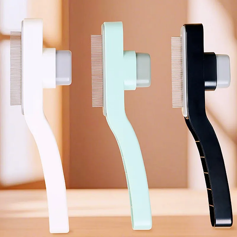 Peine para perros, cepillo automático para gatos, peines de dientes densos para el cuidado de perros, removedor de pelo para mascotas, cepillo autolimpiante para gatos, peine para perros, suministros para mascotas - imagen 4