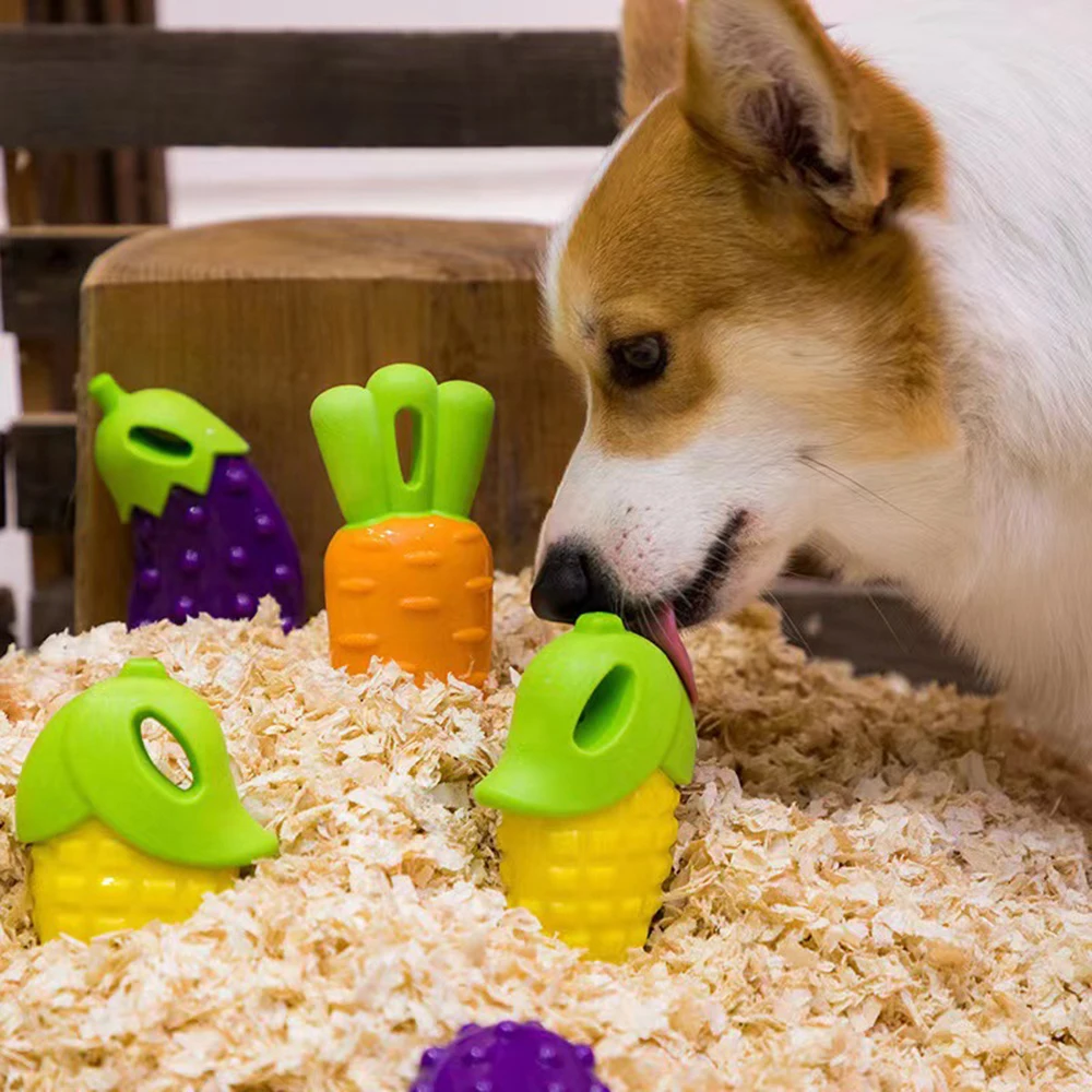 Juguete chirriante de frutas simuladas para mascotas, juguete resistente a las mordeduras para perros pequeños y medianos, accesorios de juego para masticar, 2/3 piezas - imagen 4