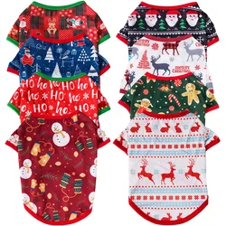 Camisa navideña para perros y gatos – Estampado Reno y Papá Noel