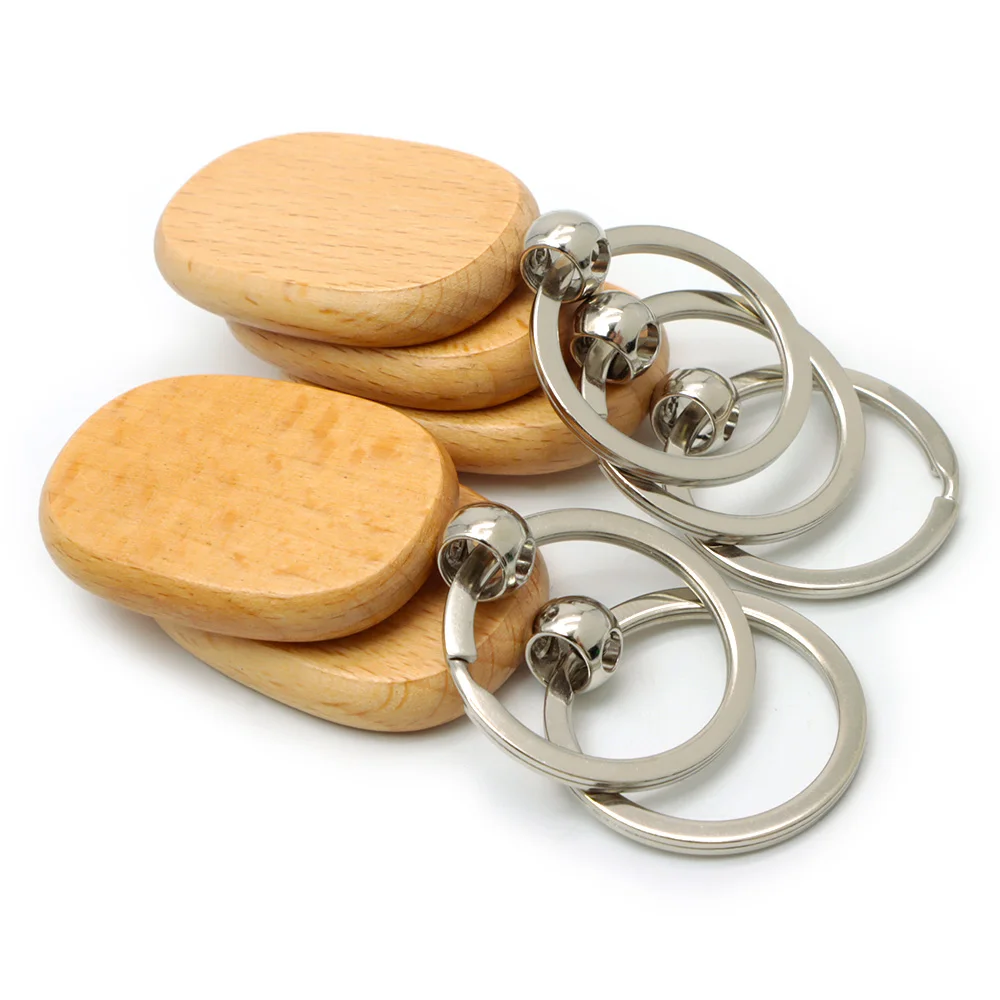 20 Uds. Etiqueta de perro de madera en blanco, placa de identificación personalizada, llaveros de madera con láser, grabado en madera, etiqueta de identificación de madera en blanco - imagen 5