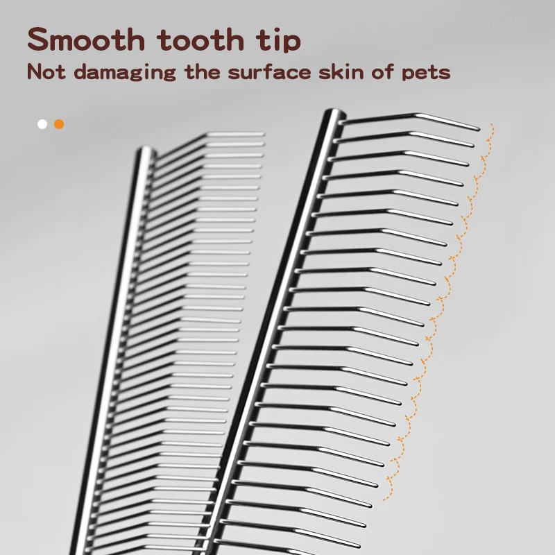 Peine para el cuidado de mascotas con gancho curvo, recogida profunda de cabello y textura esponjosa, belleza para entrenador de mascotas, peine con dientes curvos - imagen 4