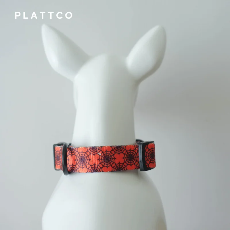 PLATTCO collar de perro de nailon personalizado SPIDER WEB collares de perro pequeños, medianos y grandes 5 tamaños PDC336 - imagen 4