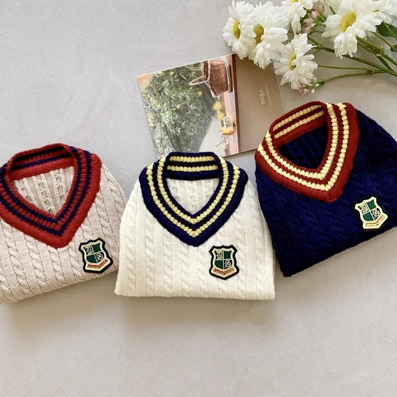 Suéter de moda para mascotas, chaleco tejido para Academia de perros, oso de peluche, pequeño gato, Yorkshire, Pomerania, cachorro pequeño, ropa cálida para cachorros de invierno