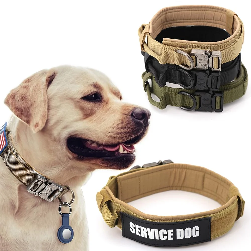 Collar táctico duradero para perro, conjunto de correa ajustable para mascota, accesorios de entrenamiento para perros medianos y grandes, pastor alemán