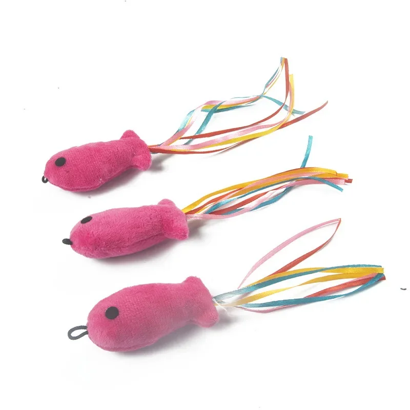 Cabeza de pez de alambre de acero, juguete de gato, cinta de pez - imagen 2