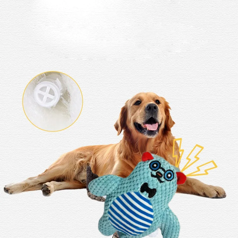 Juguete Molar para perros y mascotas, entrenamiento con ventilación, pana, mono, cerdo, voz, juguete de peluche, suministro de limpieza dental para perros, juguetes para perros grandes - imagen 3