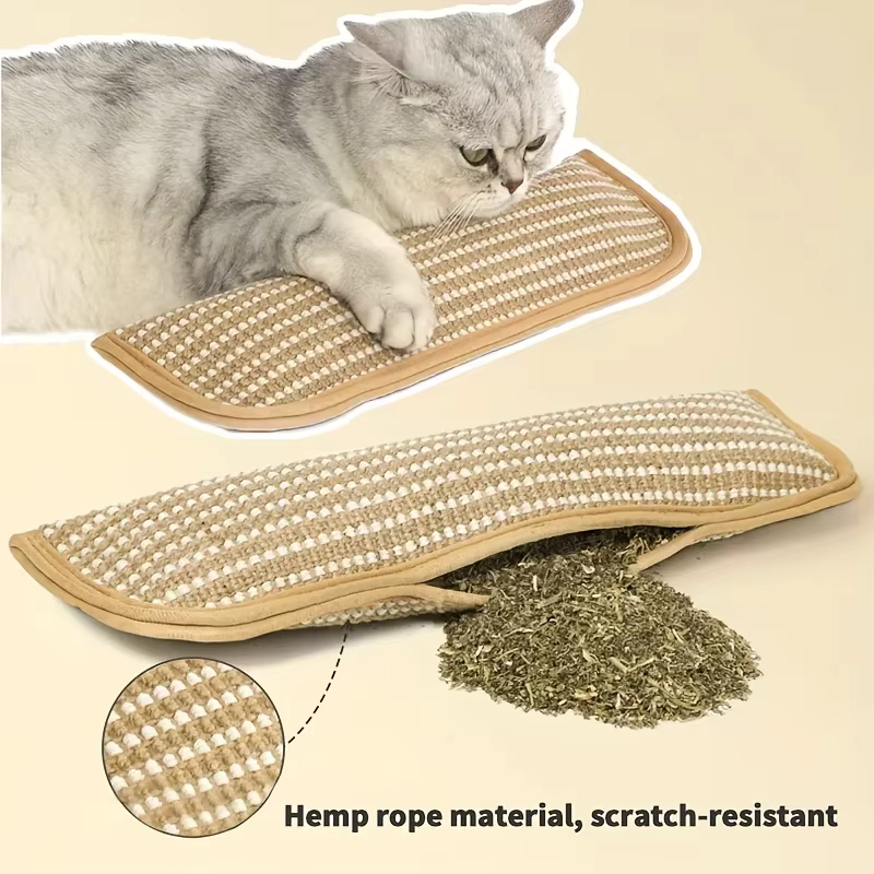 Almohada rascadora de sisal – Antiarañazos para gatos y sofá - imagen 4