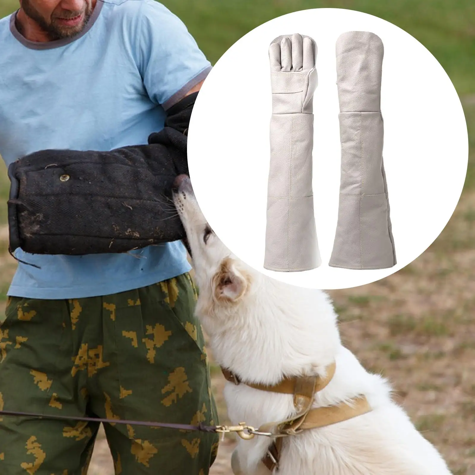 Animal Handling Gloves Multiuse 60cm Extra Long Bird Gloves for Parrots Work Protective Glove for Lizard Beginners BBQ Fireplace