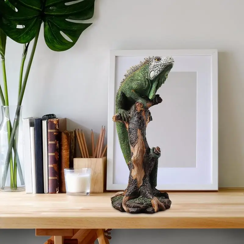 Escultura de lagarto de resina sintética, adorno de lagarto europeo, sala de estar coleccionables para figuritas, escaparate de sala de estudio - imagen 5