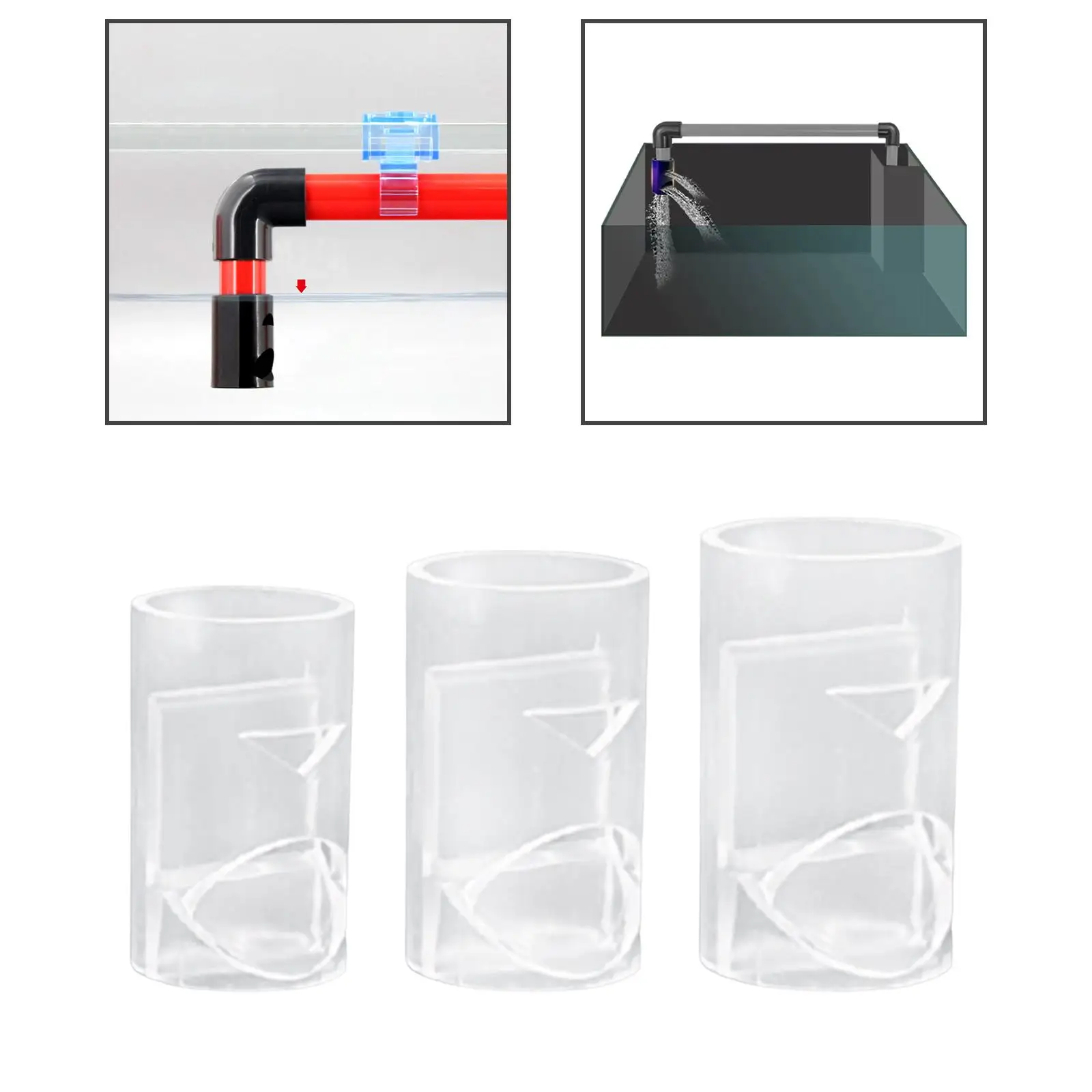 Fishes Tank Slow Flow Outlet Set Flute Shaped Outlet Kits Create Waves Reduce Noise Aquarium Accessory for Household