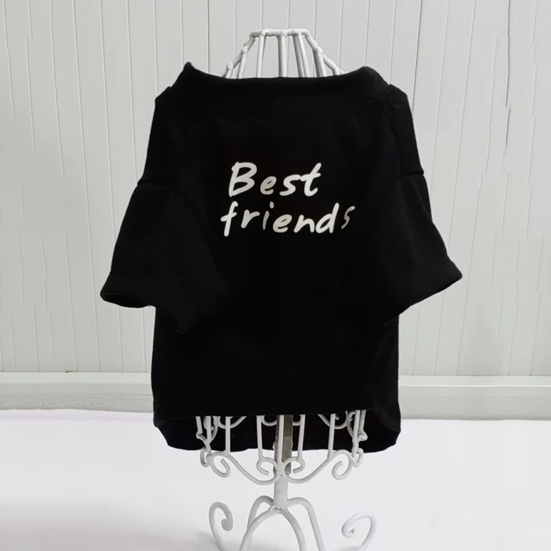 Ropa de Bulldog Francés para mascotas, Camiseta de cuello redondo, chaleco para perros pequeños, mejor amigo, ropa de cachorro, camisa de bajo precio - imagen 4