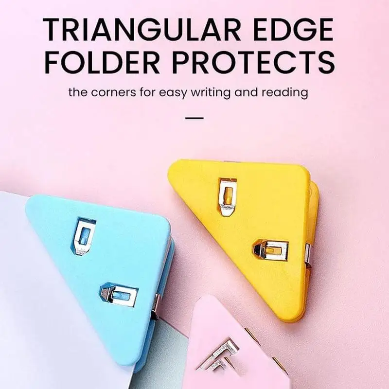 Clips de papel triangulares, Clips de esquina multifuncionales, Clip de documentos para Clip de libro, Accesorios de escritorio, Clip de bolsa de Chip de billetes de papel - imagen 4