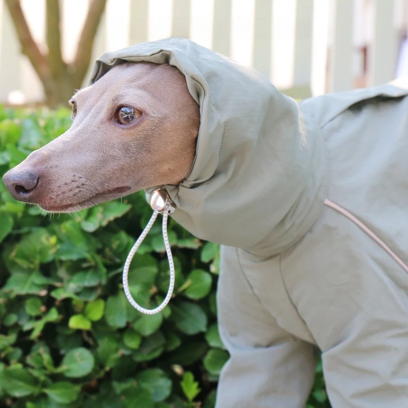 Abrigo para perro de cuatro patas con cuello alto, mono para perro, ropa cálida para mascotas para perros pequeños y medianos, traje de invierno para exteriores con galgo italiano