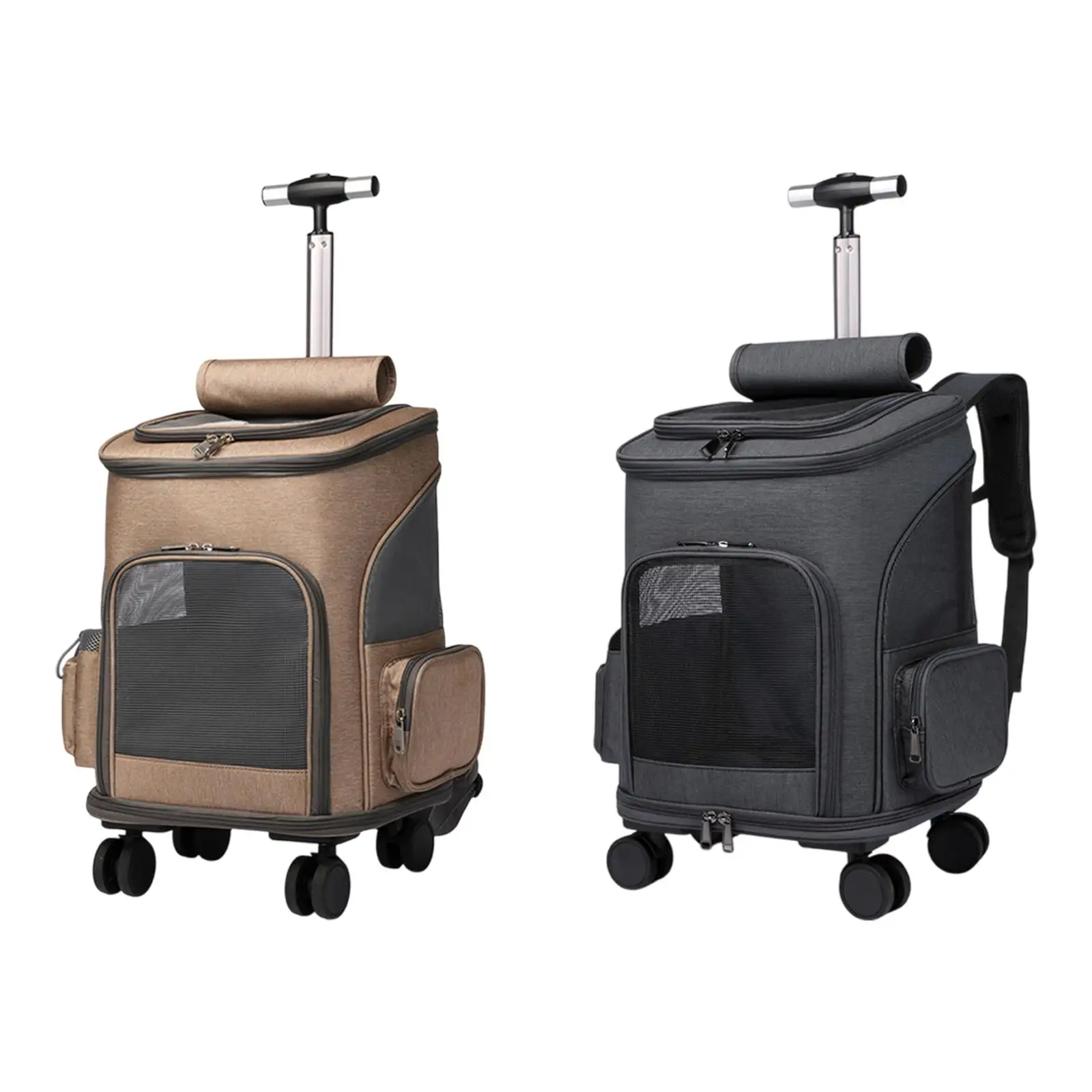 Maleta con ruedas para gatos, bolsa de transporte, bolsa de viaje al aire libre para perros, gatos, animales pequeños - imagen 3