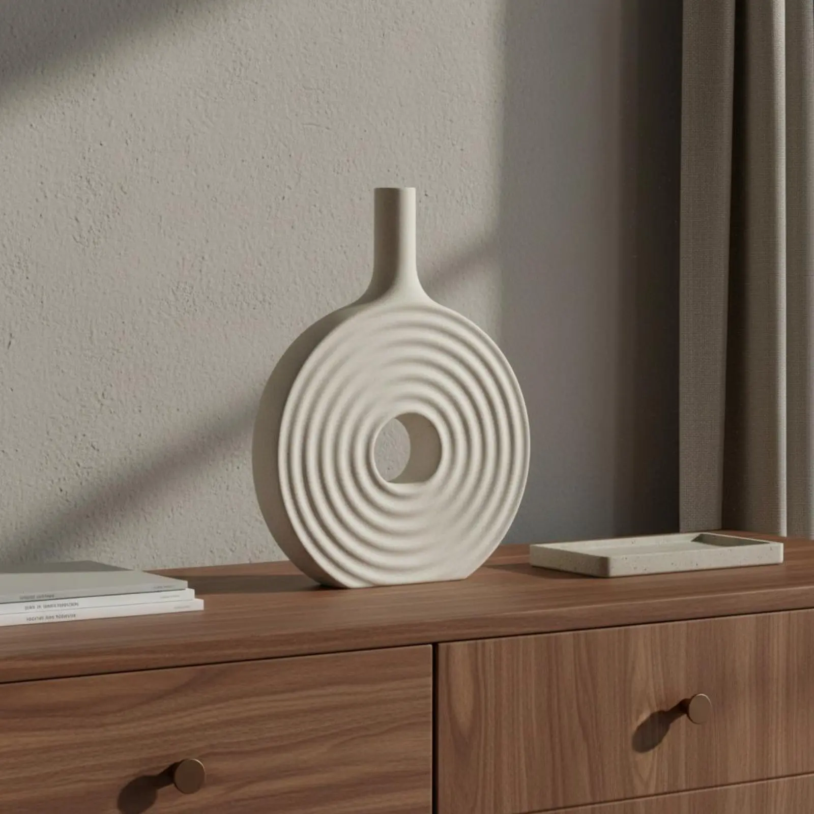 Decoración para gatos: Jarrón circular minimalista - Escritorio - imagen 4