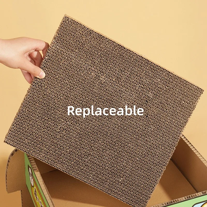 Rascador de gato de papel corrugado en forma de coche, cama Bund de doble cubierta, autobús de animales, suministros para mascotas - imagen 4