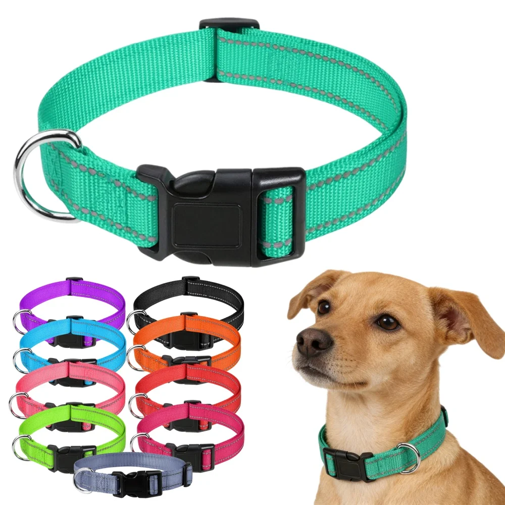 Collar de nailon para perros - 10 colores, reflectante, talla unica - imagen 4