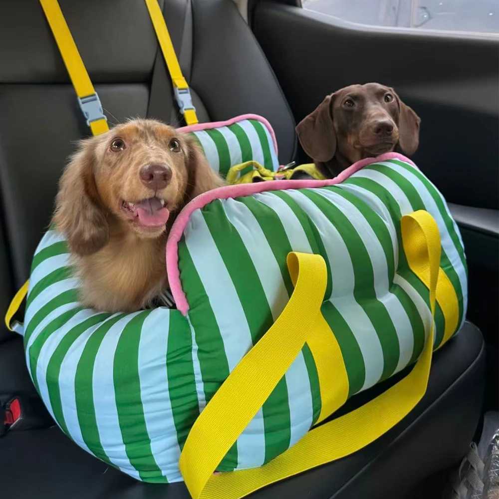 Transportín para perros pequeños con asiento coche y funda lavable