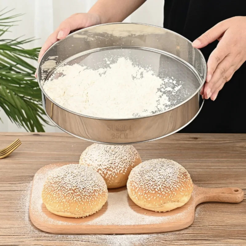 Accesorios de herramientas de cocina, tamiz de cocina para harina, té, colador de Pasta, tamis, malla de harinas, utensilios de pastelería de arroz, malla de acero inoxidable - imagen 3