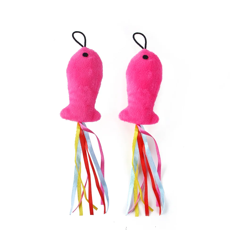 Cabeza de repuesto de pez pequeño para gato, juguete de peluche divertido, caña de pescar, nuevo - imagen 5