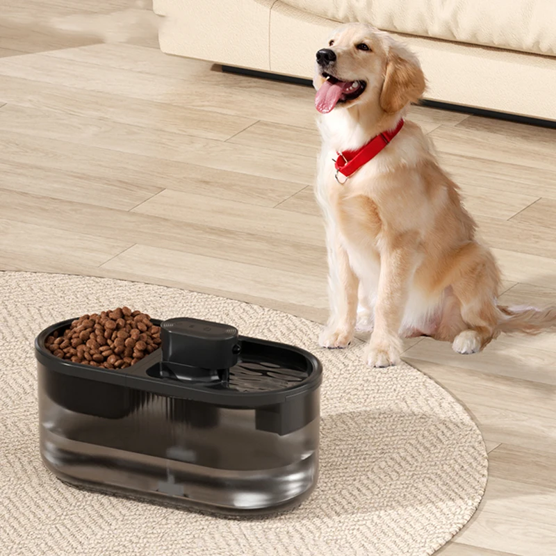 BOOTEELY Botella de acero pequeña recargable 2 en 1 para perros y animales pequeños Alimentador dispensador de agua inteligente para mascotas - imagen 2