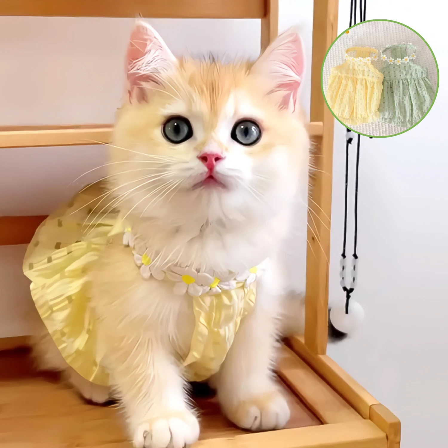 Vestido veraniego para gatos y perros pequeños – falda floral