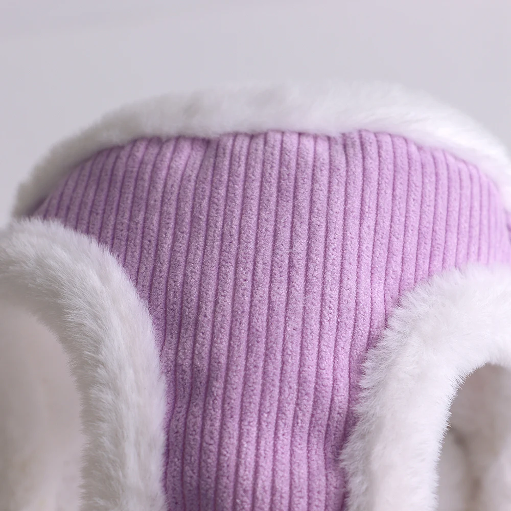 Conjunto de correa y arnés para perro cálido de invierno, chaleco suave de felpa para cachorros y gatos, arneses para perros pequeños y medianos, arneses para Chihuahua Yorkie con plomo a juego - imagen 4