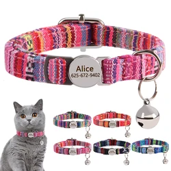 Collar de seguridad para gatos y cachorros con grabado gratis