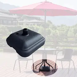 Base cuadrada versátil para sombrilla de patio rellenable con agua