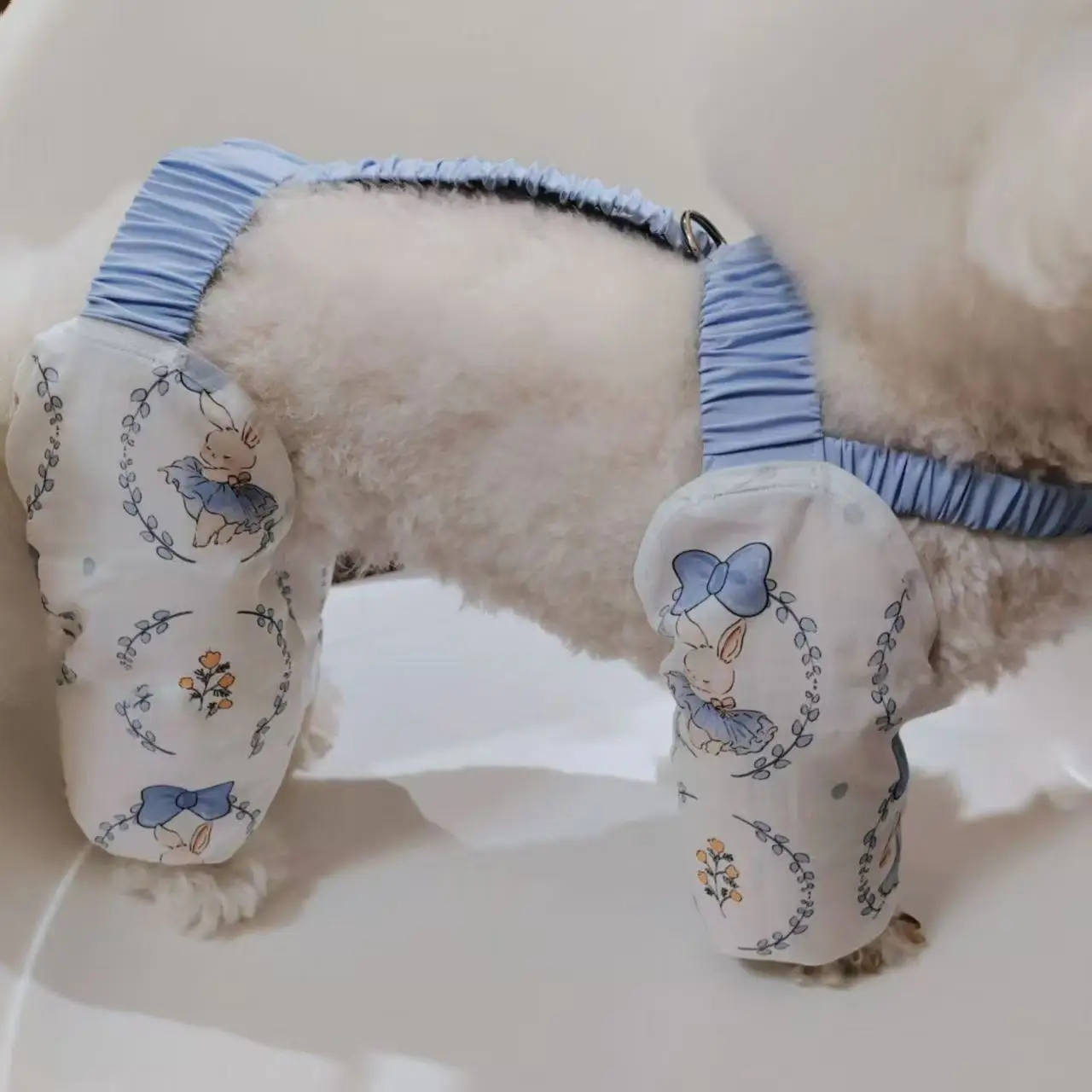 Mono ligero de verano para perros, pantalones de cuatro patas, ropa para mascotas a prueba de polvo para perros pequeños como Bichon maltés - imagen 4