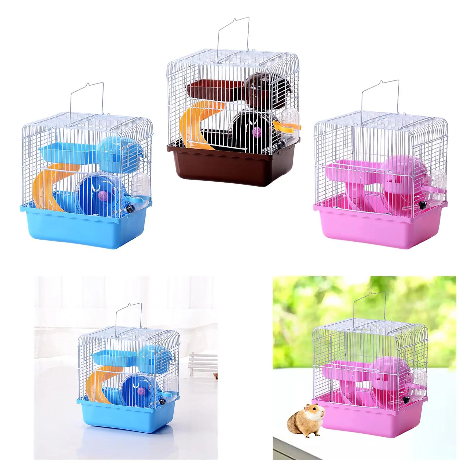 Guinea Pig Cage Travel Rat Cage Ventilated Accessory Easy to Carry for Temporary Housing Multipurpose Small Animal Carrier