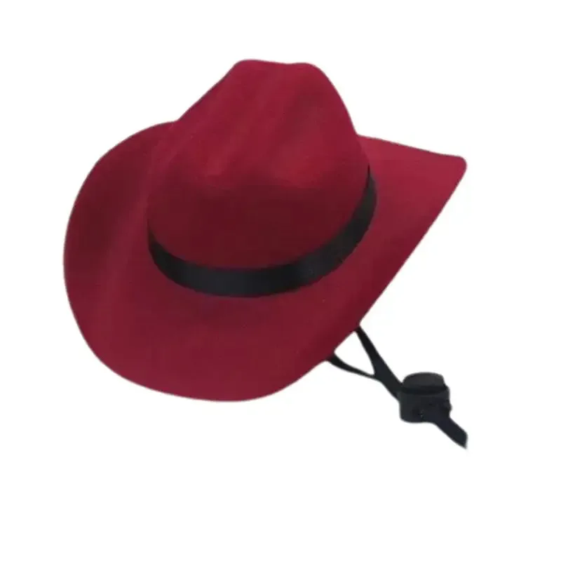 Gorro de vaquero para mascotas, gorro de Cosplay divertido ajustable para perros y gatos, accesorios perfectos para fotografía al aire libre, accesorios de rendimiento - imagen 3