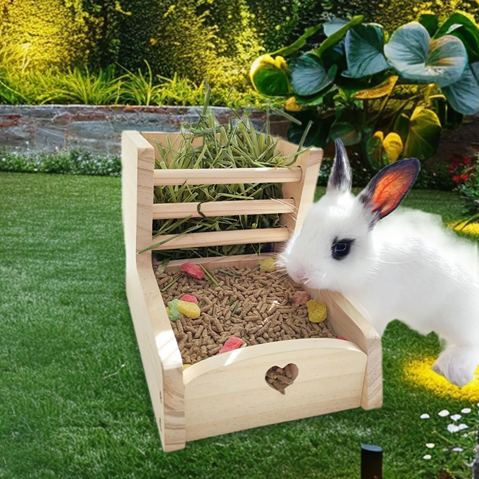 Rabbit Hay Feeder Rack Bunny Hay Dispenser for Hamsters Hedgehog Chinchilla