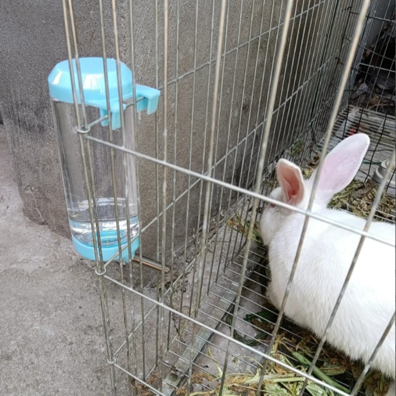 Dispensador automático de agua para mascotas con tazón de comida, botella alimentadora de agua para hámster 2 en 1 para jaula, botella para beber con contenedor de comida