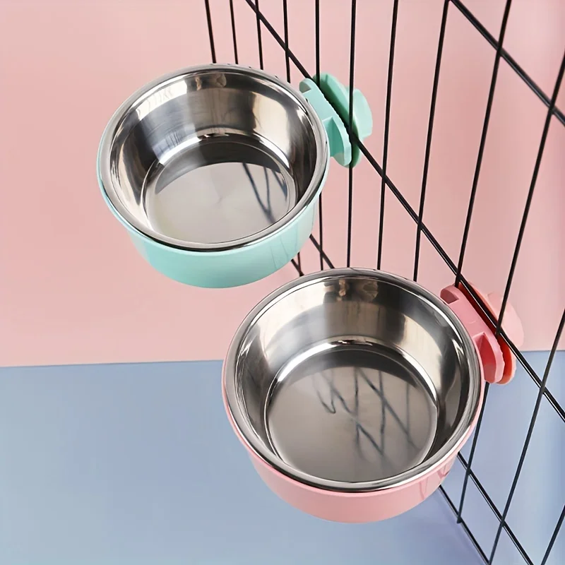 Comedero y bebedero 2 en 1 antivuelco para perro – Acero inoxidable - imagen 2