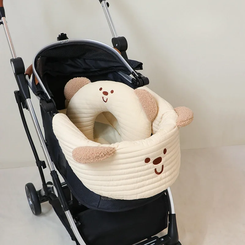 Almohadilla de borde para cochecito de mascotas, almohadillas de tela antisuciedad, almohada de tela de algodón, juego de tres piezas, juego de accesorios para cochecito de gato y perro, almohada - imagen 5