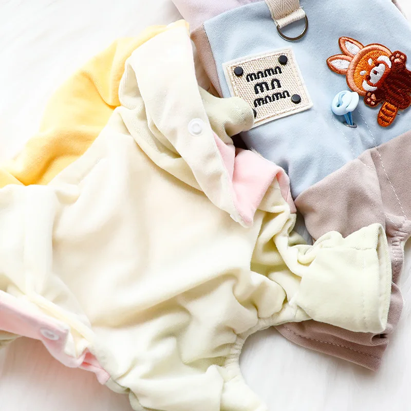 Abrigo de invierno para perros Chaqueta de algodón gruesa de 4 patas Diseño lindo de panda, traje cálido para clima frío para perros pequeños - imagen 5