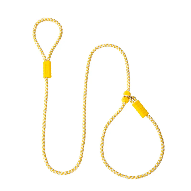 Cuerda redonda de entrenamiento para perros y mascotas, Collar de cadena P de nailon ligero, ajustable para perros pequeños y medianos, correa para caminar, suministros para mascotas - imagen 5