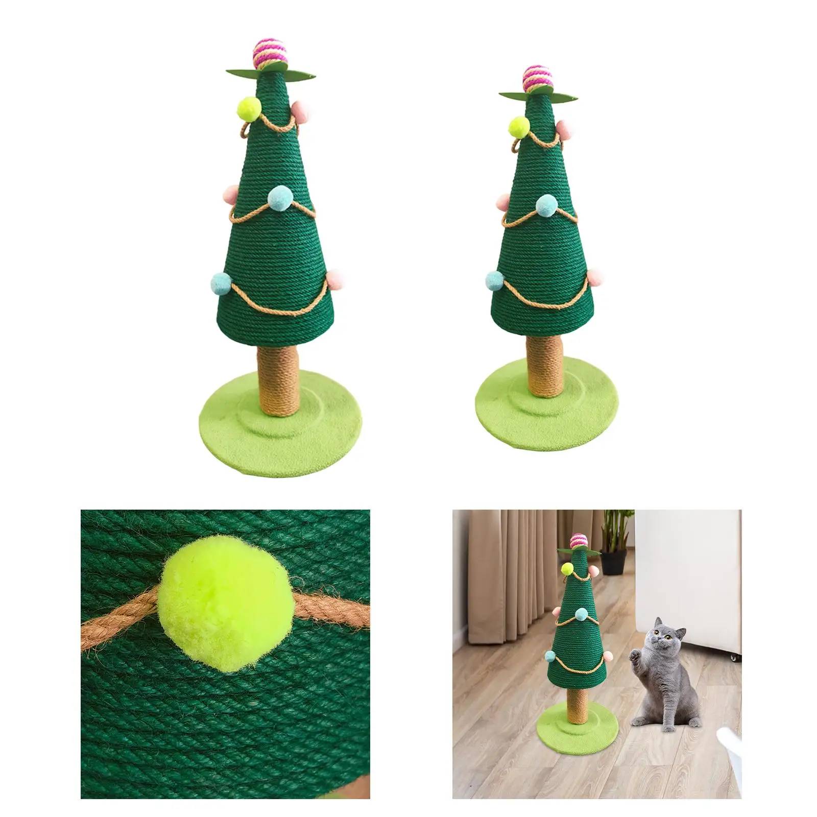 Cat Scratching Posts Christmas Tree Ornament for Indoor Cats Cat Scratch Post