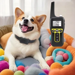 Collar de choque para perros de 1000M, Collar de entrenamiento para perros con control remoto, recargable, resistente al agua, con vibración, Collar para detener la corteza del perro