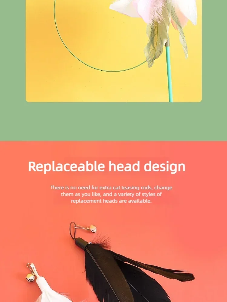 Diseño de cabeza reemplazable para barras de burla de los gatos