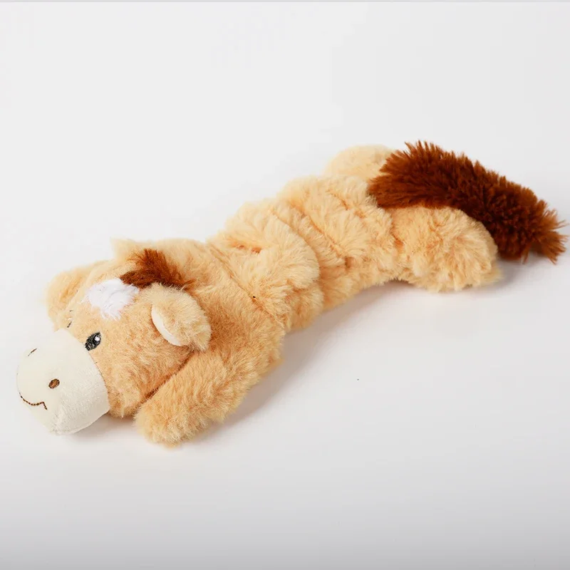 Nuevos lindos juguetes de peluche chirriantes mascota lobo conejo Animal de peluche de juguete perro masticar silbido estridente inflar ardilla juguetes para perros - imagen 5