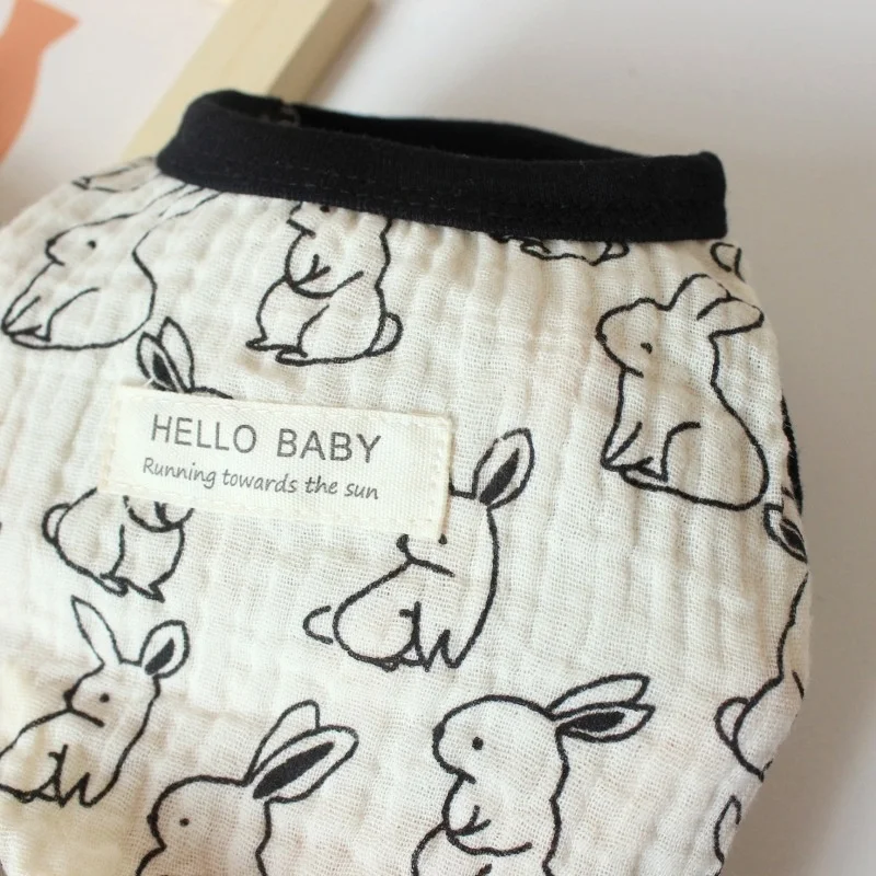 Chaleco con estampado de dibujos animados para perros, ropa de algodón a la moda para perros, sudaderas finas transpirables para cachorros, jerséis de verano para gatos, chaleco para mascotas, ropa para caniche - imagen 4