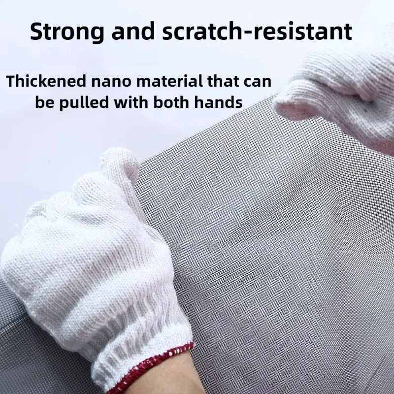 Cortinas de puerta antigatos de malla para evitar que los perros corriendo, pantallas de puerta, partición de pantalla de ventilación para sala de estar, cortinas para mascotas con cremalleras - imagen 4