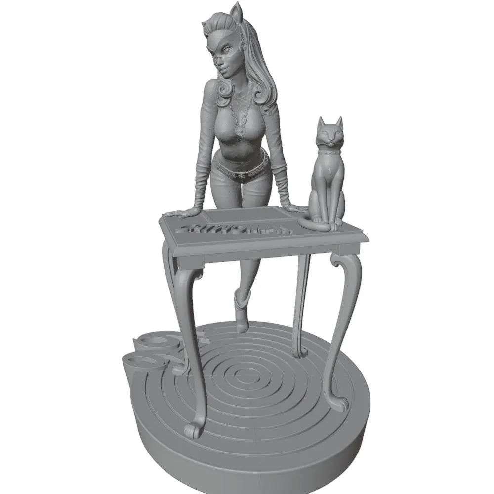 Kit resina 3D DIY decorativo modelo gris sin montaje, listo para crear - imagen 3