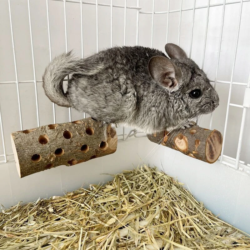 Palo Molar de Animal PEQUEÑO, conejo, Totoro, jaula antimordida, madera de manzana, loro, pájaro, juguete para morder, soporte de madera, palo de estación - imagen 2