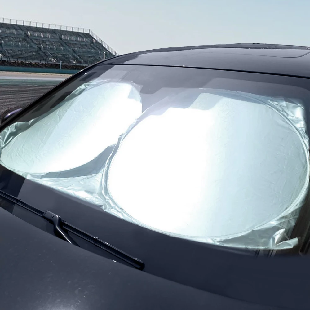 Parasol para parabrisas de coche, Protector de parasol para ventana delantera para rayos UV y calor solar - imagen 4