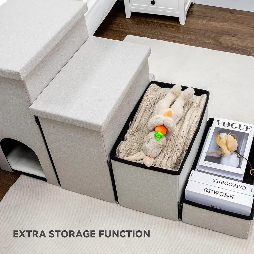 Escaleras plegables con cama para perros y gatos - imagen 4