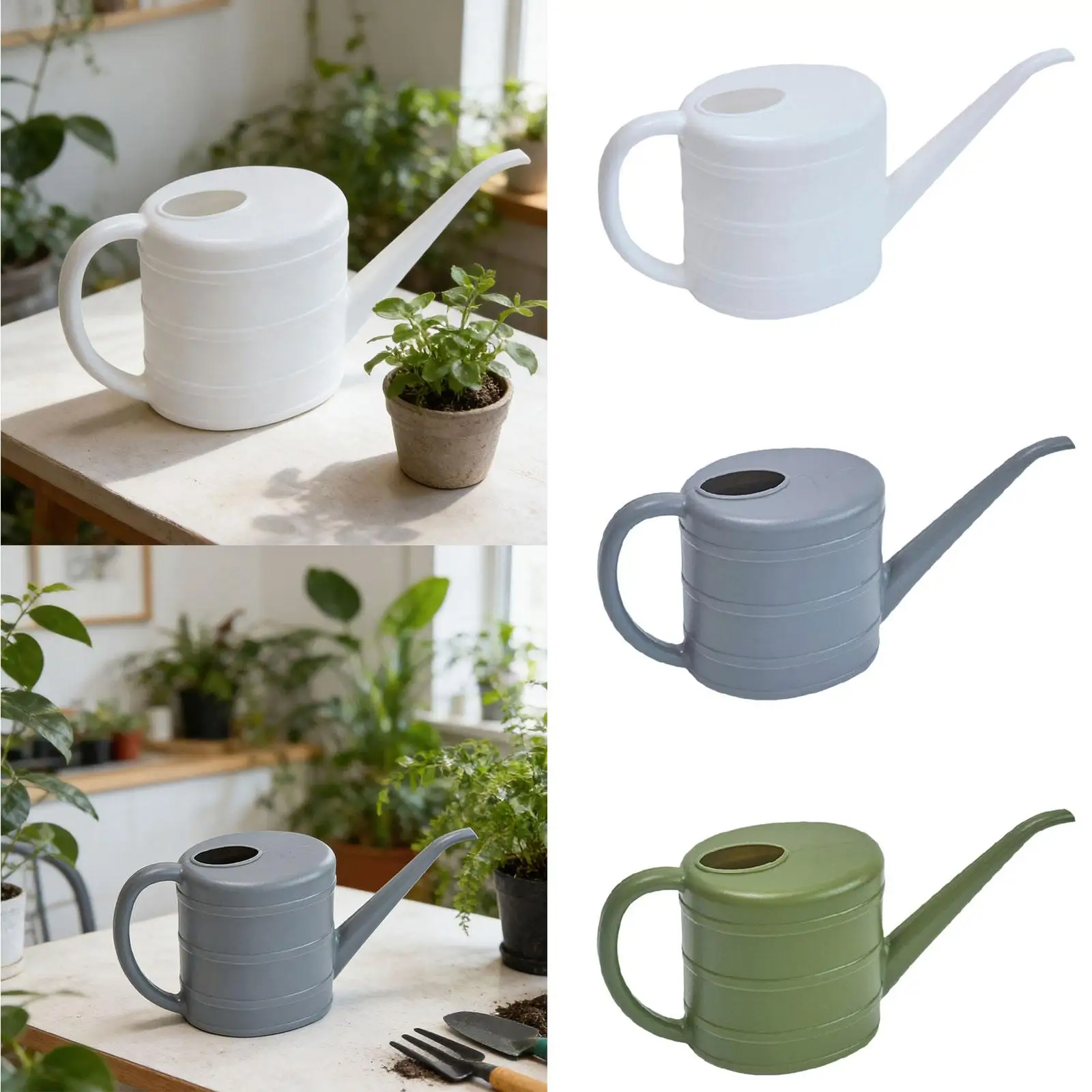 Regadera de jardin ligera 2L con boquilla larga para plantas - imagen 4